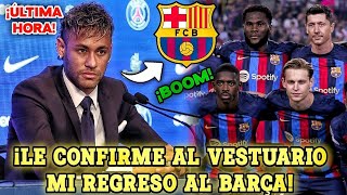 🚨¡DIOS MÍO! ¡NEYMAR ACABA de SOLTAR desde PARÍS el BOMBAZO sobre el BARÇA que NADIE ESPERABA! HOY😱💣