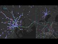 地図で見る東京メトロの1日❗️295倍速で駆け抜ける全列車運行の様子⚡️tokyo metro animated at 295x speed