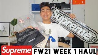 Supreme FW21 Week 1 Unboxing