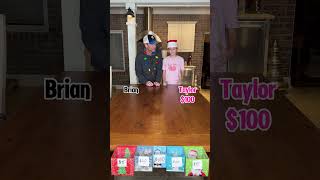 Dad vs. daughter Christmas money game! #dadvsdaughter #partygames