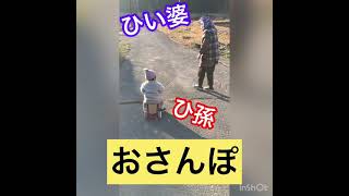 ひい婆とひ孫のおさんぽ