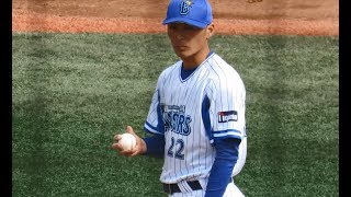 横浜DeNAベイスターズ2軍　5回表＆9回表　熊原健人投手の投球風景20180408横須賀スタジアム