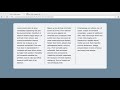 CSS Foundations : Multi Column Layout