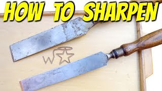 How To Sharpen A BIG Chisel
