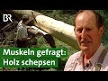 Holz schepsen: Stamm entrinden mit Schäleisen 2003 | Altes Handwerk | Holzfäller | Unser Land | BR