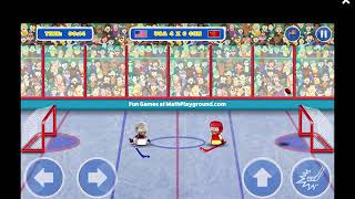 Playing mathplayground puppet hockey