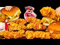 KFC Chili Mozzarella Chicken Burger, Hot Crispy Chicken! 🍗🍔🌶️ ASMR Mukbang Eating Show