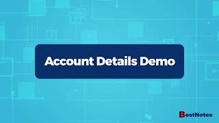 Account Details | BestNotes Tutorial
