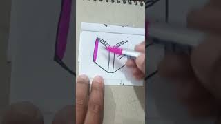 How to draw book || Book drawing  tutorial ||  #viralshort #saraswatipuja #drawingtutorial