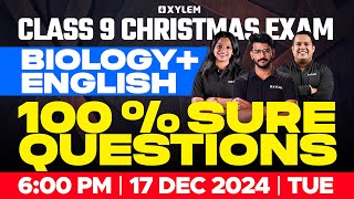 Class 9 Christmas Exam | Biology + English | 100% Sure Questions | Xylem Class 9