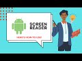 Everything On Your Android Screen Talks |  Talkback for Screen Reader Navigation