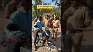 Surat police are conducting helmet checks outside government offices #surat #police #helmate