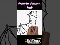 How to draw a bat  #drawing #viralshort