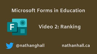 Microsoft Forms in Education - Video 2: Ranking
