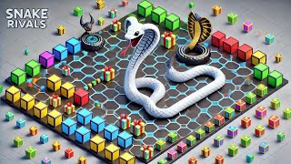 Snake rivals | Зоряна змія грає з друзями у чорній темі