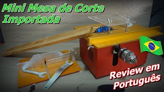 Mini Serra de Bancada T60 - Mini Mesa de Corte - T60 110-220V 12-24V DC Mini table saw DIY - FVM