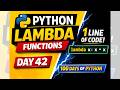 Lesson 42 – Lambda Function in Python | Write Functions in 1 Line | Most Asked Interview Concept