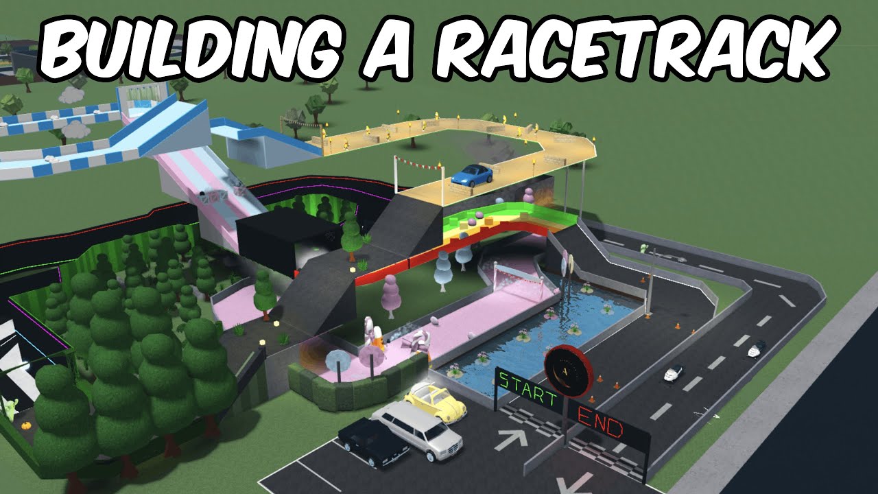 Building A Racetrack In Bloxburg Youtube