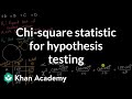 Chi-square statistic for hypothesis testing | AP Statistics | Khan Academy