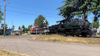 Steam Samtiam excursion train 6/25/22 second street @lebanon Oregon