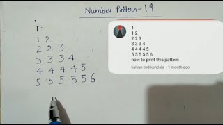 19 - Number Pattern in JAVA(hindi)