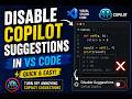 Disable Suggestions - Stop GitHub Copilot - Vscode IDE From Ruining Your Code!