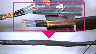 Creative Installation process of a Heatshrink straight joint 3 core 10KV electric Cable