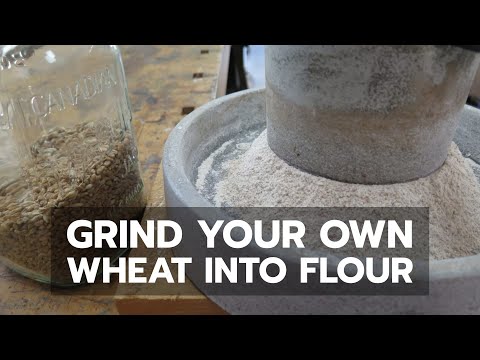 What is used for grinding grains?