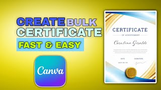 How To create Bulk Certificates using Canva and Google sheets