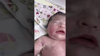 vernix is made inside mother's womb to protect baby's skin👼#newborn #viralvideo