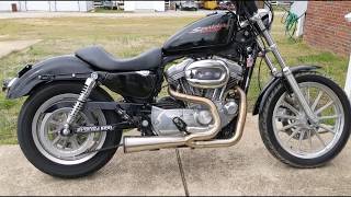 Danmoto Highwayman 2-1 Exhaust on 2007 HD Sportster XL883 - Cold Start, Idle and Riding clips