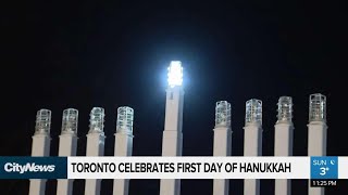 Toronto celebrates the first day of Hanukkah