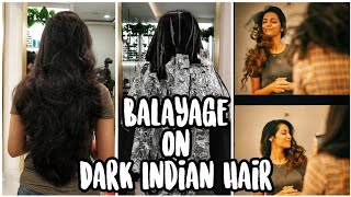 Balayage on Dark Black Indian Hair| My Hair Trainsformation| Harshala Patil