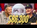 Nervous Phil Hellmuth! $86,300 All-In Sweat on High Stakes Poker!