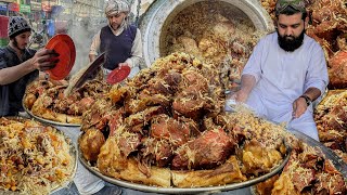 ULTIMATE PAKISTANI STREET FOOD GOLDEN BEEF PULAO MOUNTAIN RECIPE | POPULAR PESHAWARI ZAIQA CHAWAL