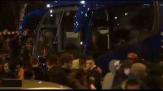 Apedrean el bus del Espanyol a su llegada a San Mames @Foro_MDM