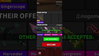 GUYS I GOT SCAMMED FOR MY GINGERSCOPE😡 || SuperiorPig || #fypシ #roblox #robloxedit #mm2