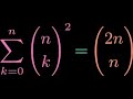 Sum of Squares of a Row of Pascal's Triangle: A Combinatorial Identity