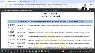 TERUMAH | Top 5 Hebrew Words in the Weekly Torah Reading (Exodus 25:1-27:19)