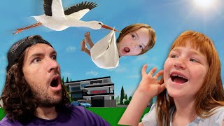 BABY DAY CARE!! Adley & Niko get adopted by ROBLOX Dad! Neighborhood pretend play with Robber Family