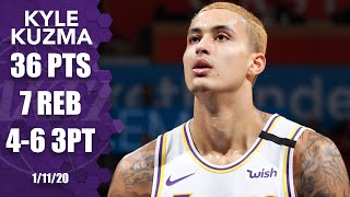 Kyle Kuzma drops 36 points without LeBron or AD in Lakers vs. Thunder | 2019-20