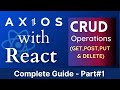React Tutorial: How to make http requests using Axios in React | Axios Tutorial | CRUD operations