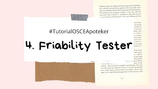 REVIEW MATERI OSCE APOTEKER 2019 #4 - Friability Tester