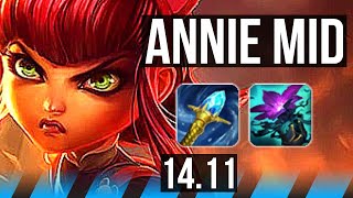 ANNIE vs YASUO (MID) | 10 solo kills, 47k DMG, Dominating | KR Master | 14.11