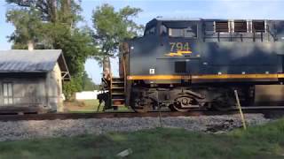 CSX Q494 heads south following Q409 in Salters SC