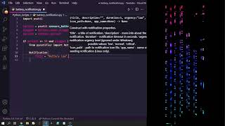 ASMR Programming - Coding a Battery Notifier in Python - No Talking