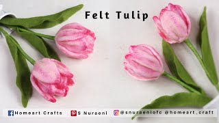 #DIY Realistic Foxtrot Tulip - Felt Tulip - How to Make Felt Flowers - S Nuraeni