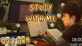 🔴LIVE 8 HOUR | Day 269 | study with me Pomodoro | No music, Rain/Thunderstorm sounds