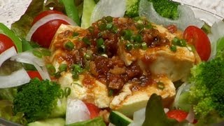 How to Make Tofu Salad with Garlic Dressing (Nutritious Salad Recipe) | Cooking with Dog