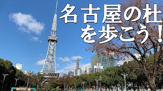 【散歩】名古屋のシンボル・テレビ塔を囲む、名古屋人憩いの森林都市公園を歩く【名古屋】 Walk in Hisaya-odori Park , Nagoya JAPAN.